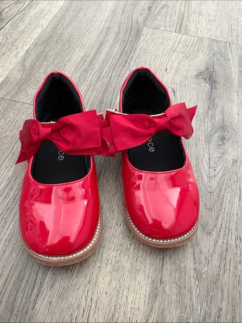 Kiderence Girls Red Patent Bow Mary Jane Kids Shoes Size 8